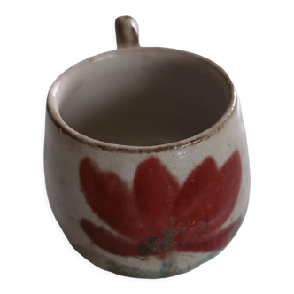 Coffee cup signed Gustave Reynaud the Vallauris mulberry tree vintage