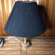 Old gilt bronze lamp + vintage black lampshade