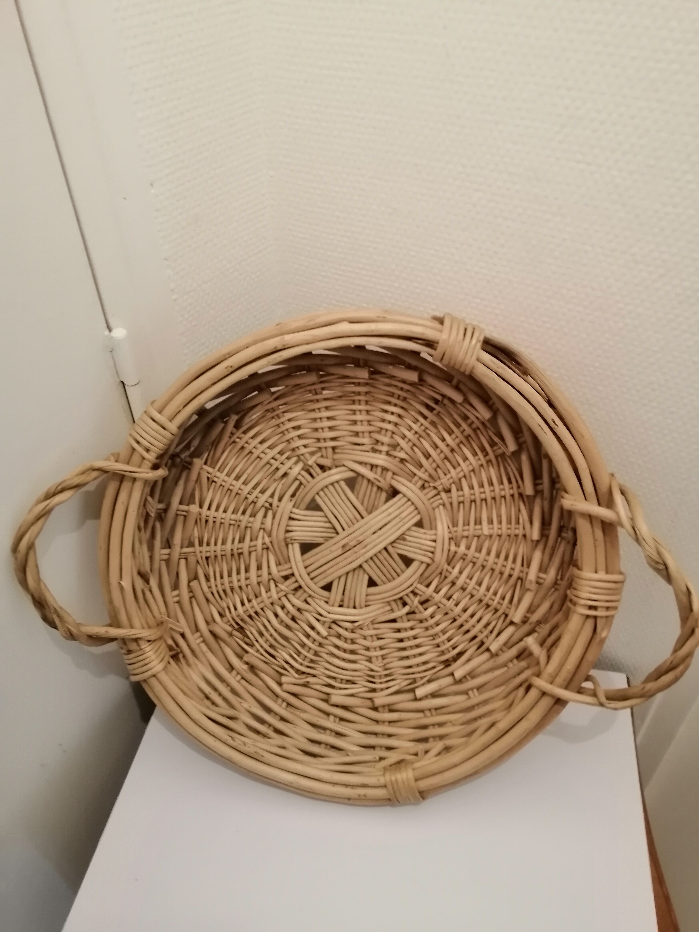 Rattan and wicker basket
