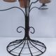 Vintage seven-light terracotta metal candlestick