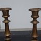 Pair of antique brass candlesticks / Vintage candle holders