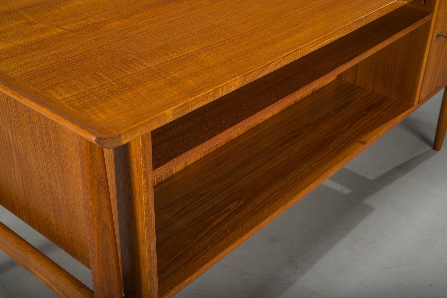 Mid-century Danish teak executive desk by Arne Vodder for H.P. Hansen, 1960s