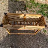 Standing planter in bamboo and rattan