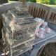 Large antique wooden birdcage