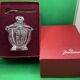 Baccarat crystal mustard pot and spoon