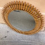 Italian rattan mirror