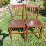 dark wooden bistro chairs