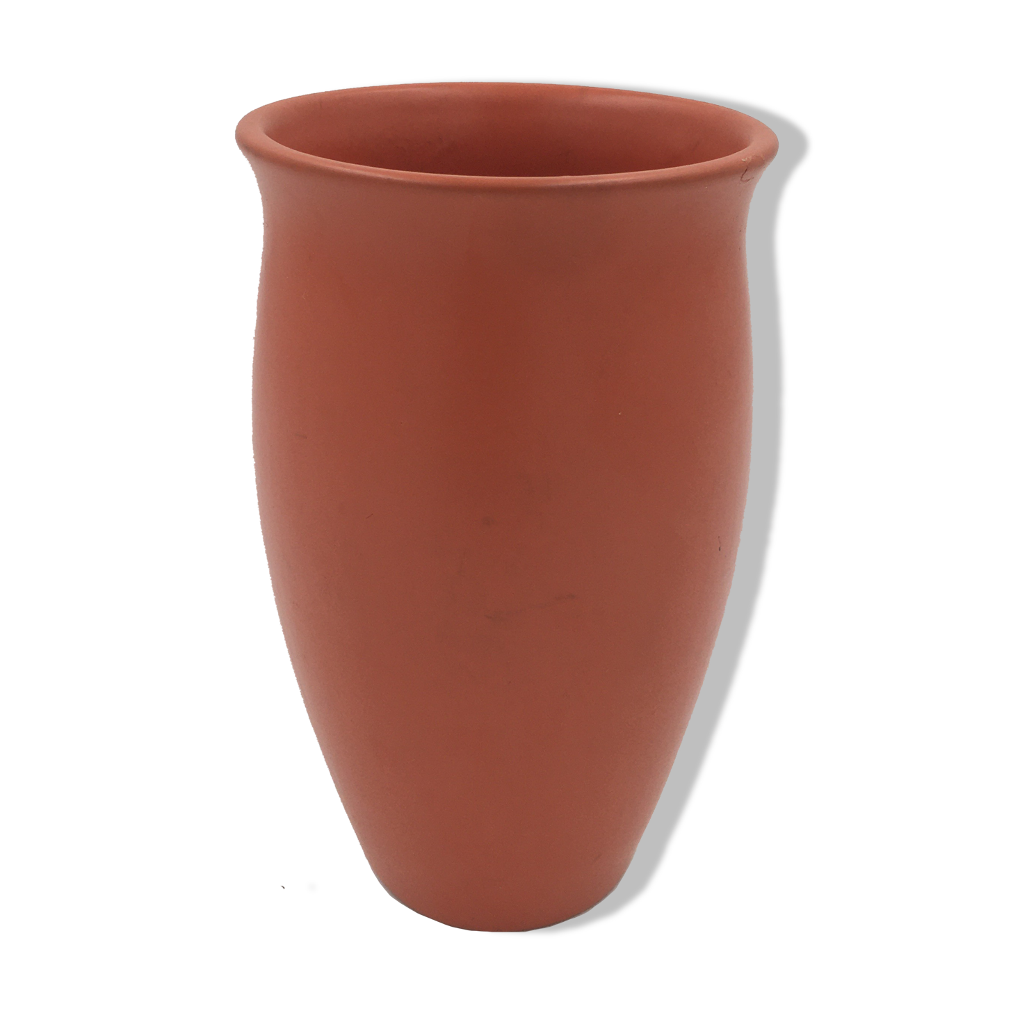 Orange ceramic vase