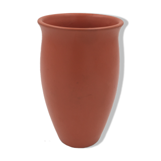 Orange ceramic vase