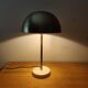 Golden mushroom lamp