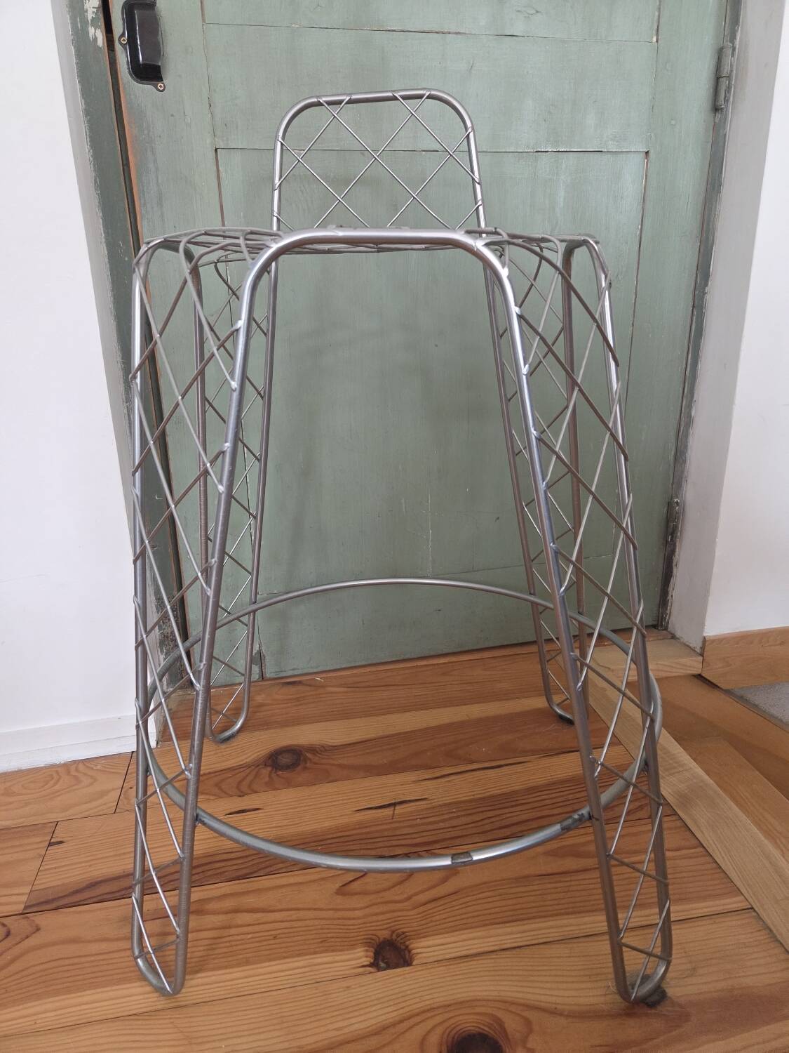 Designer metal high chair