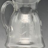 Carafe en verre avec motif Fleurs ciselé