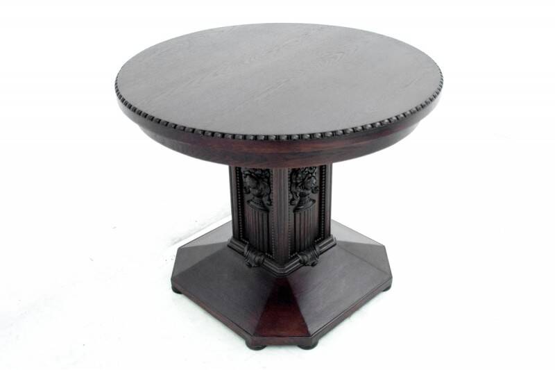 Antique table + chairs set, Western Europe, early 20th century.