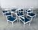 Belgian White Dining Chair, 1970s, Set of 9