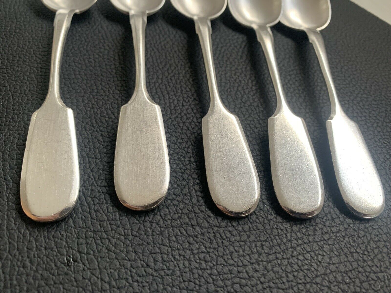5 small spoons solid silver punch Russia Nicholas ll, weight 155grs