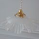 Pleated suspension in frosted glass 50s