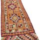 Turkish Handwoven Vintage Herki Kilim 98 cm x 320 cm