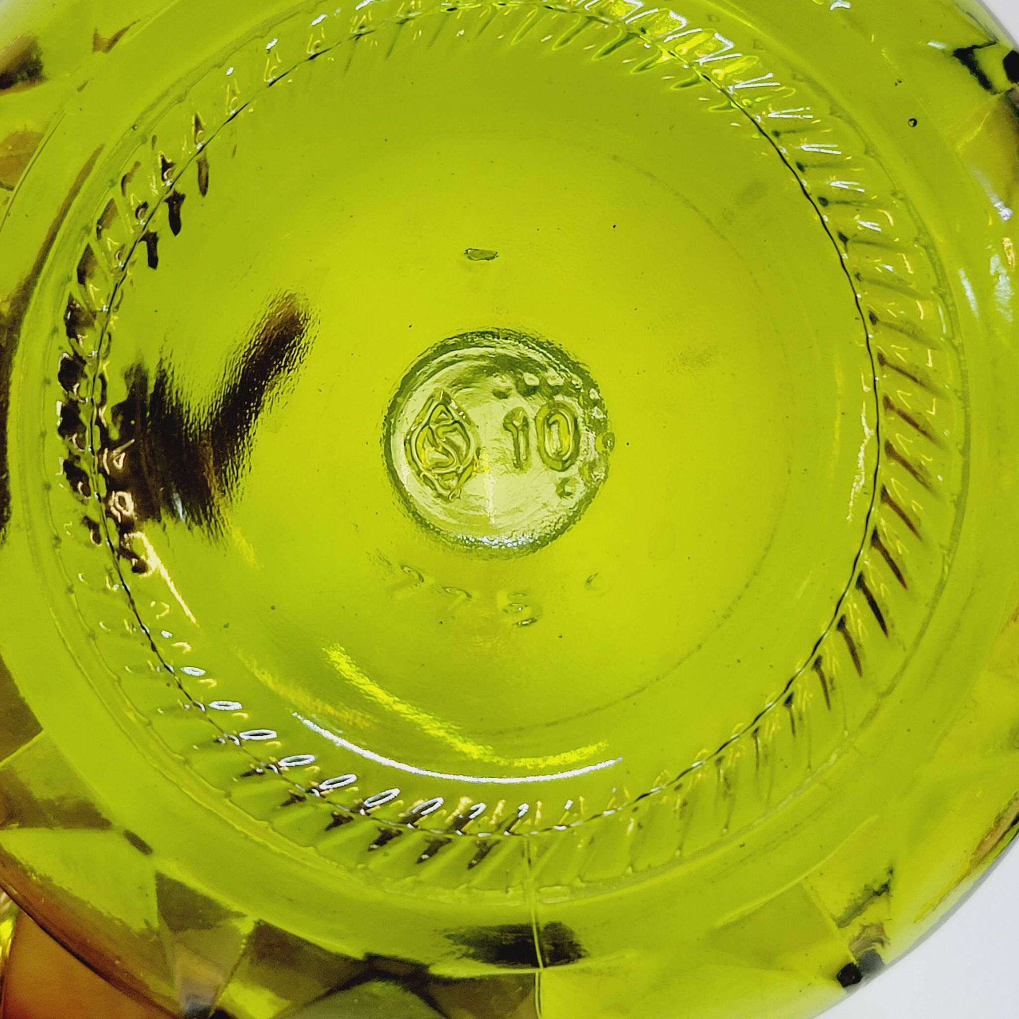 Carafe Italienne Vintage En Verre Vert