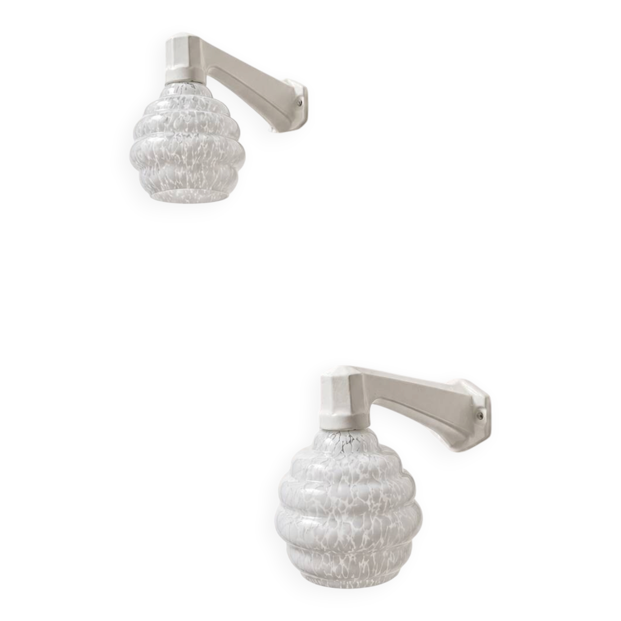 Art deco porcelain wall lights
