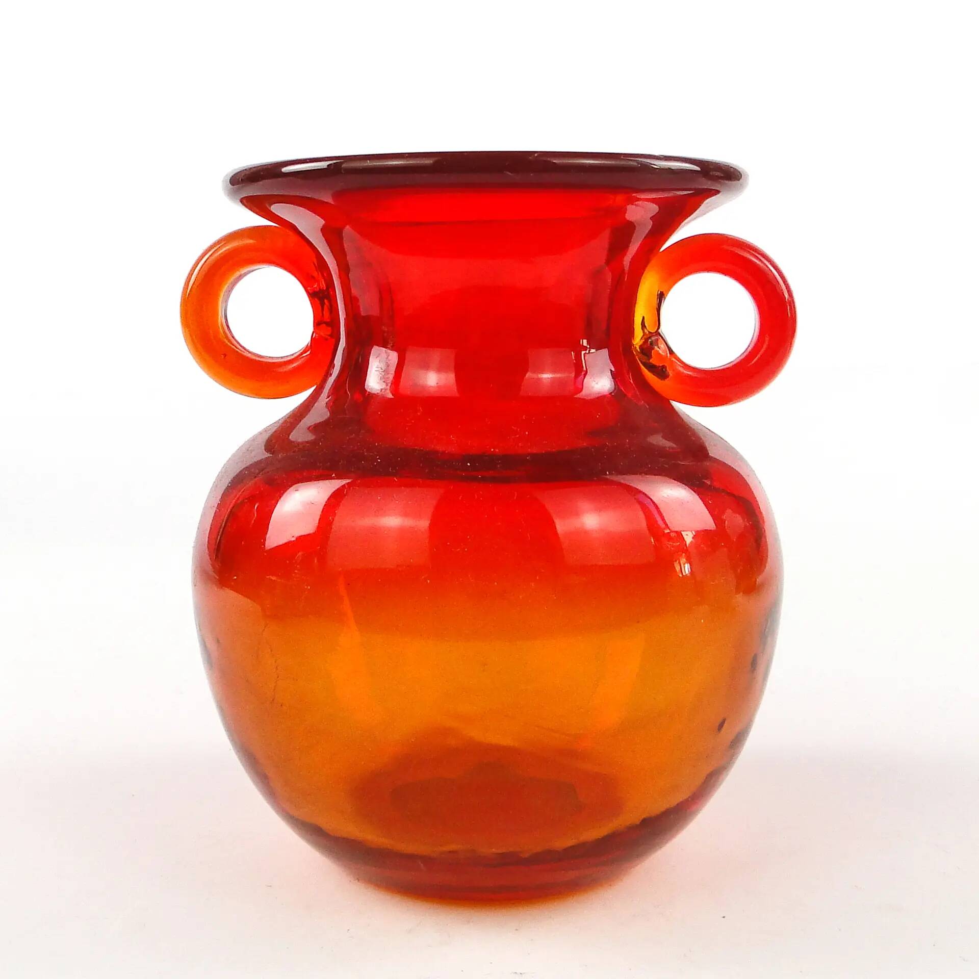 Mid-century modern vase, glass, designed by J. Słuczan-Orkusz, Poland, 1970s