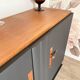 Buffet vintage noir mat et bois brut