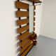 Scandinavian design teak wall unit with entrance door from the 70s