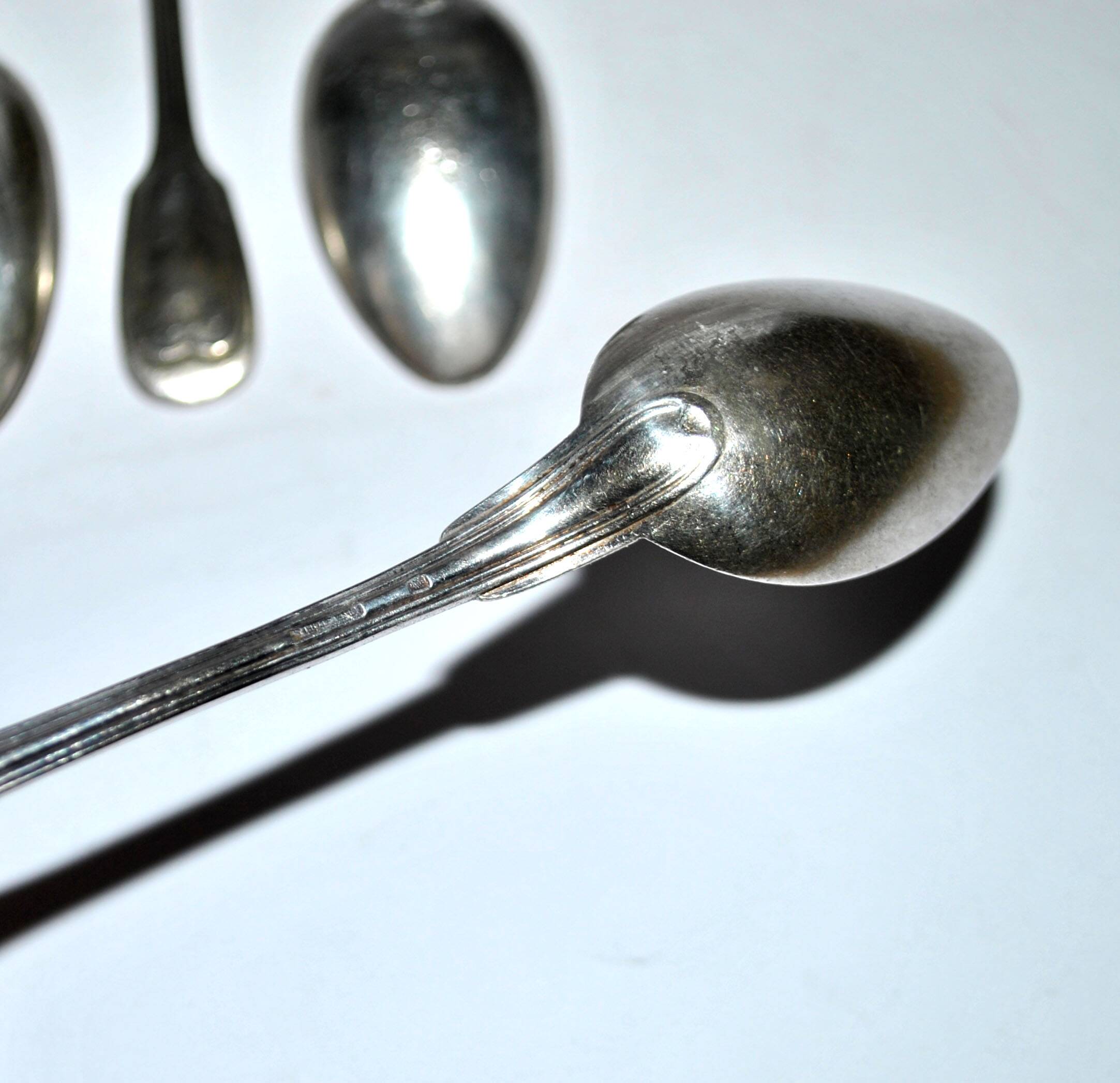 Set of 6 CHRISTOFLE Chinon coffee spoons, 14cm filet model