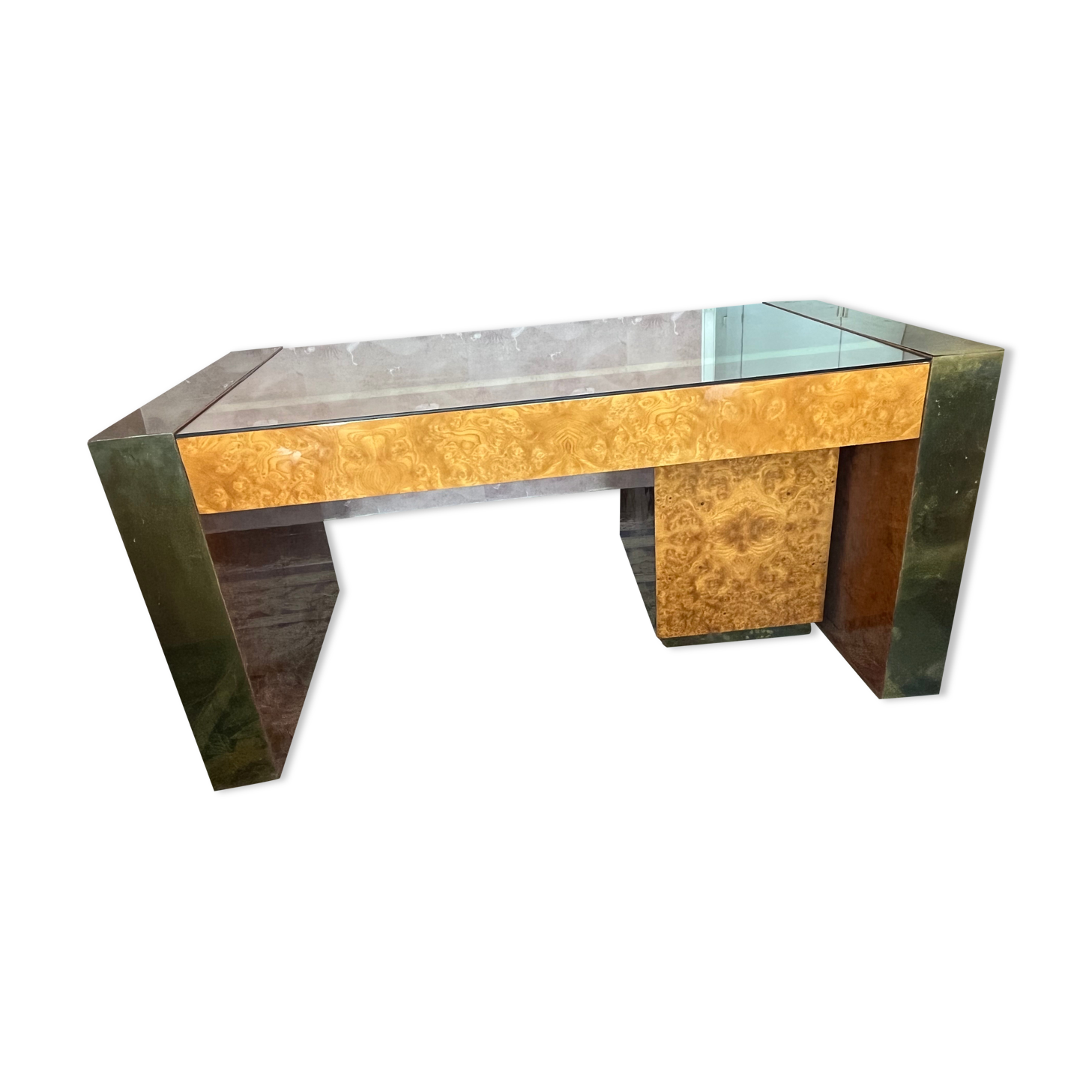 Jean-Claude Mahey elm burl desk