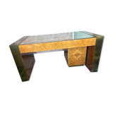 Elm burr desk Jean-Claude Mahey