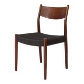 1 sur 2 chaises vintage Fristho Franeker en teck avec tissage en corde danoise – années 1960