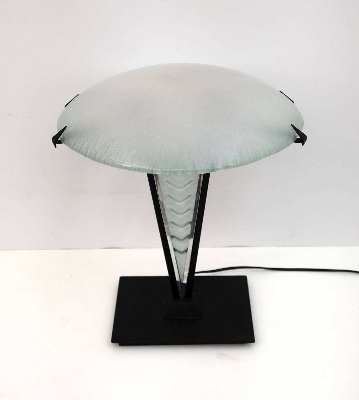 Post Modern Italian Murano Glass Mushroom Table Lamp, 1980s