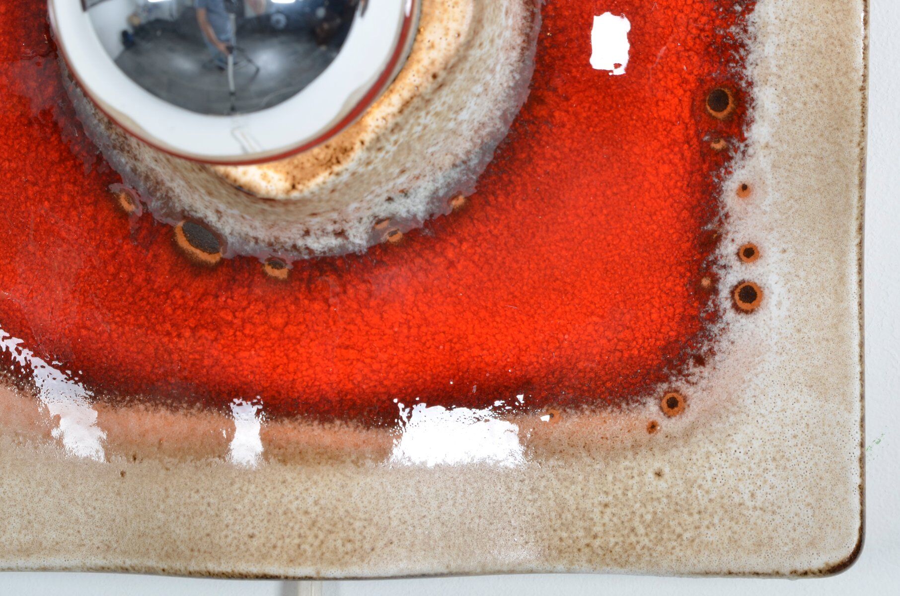 Applique murale Fat Lava en céramique de Hustadt Leuchten 1970s