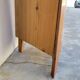 Corner glazed corner cabinet in old cherry wood 1900s