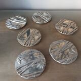 6 bamboo decor coasters