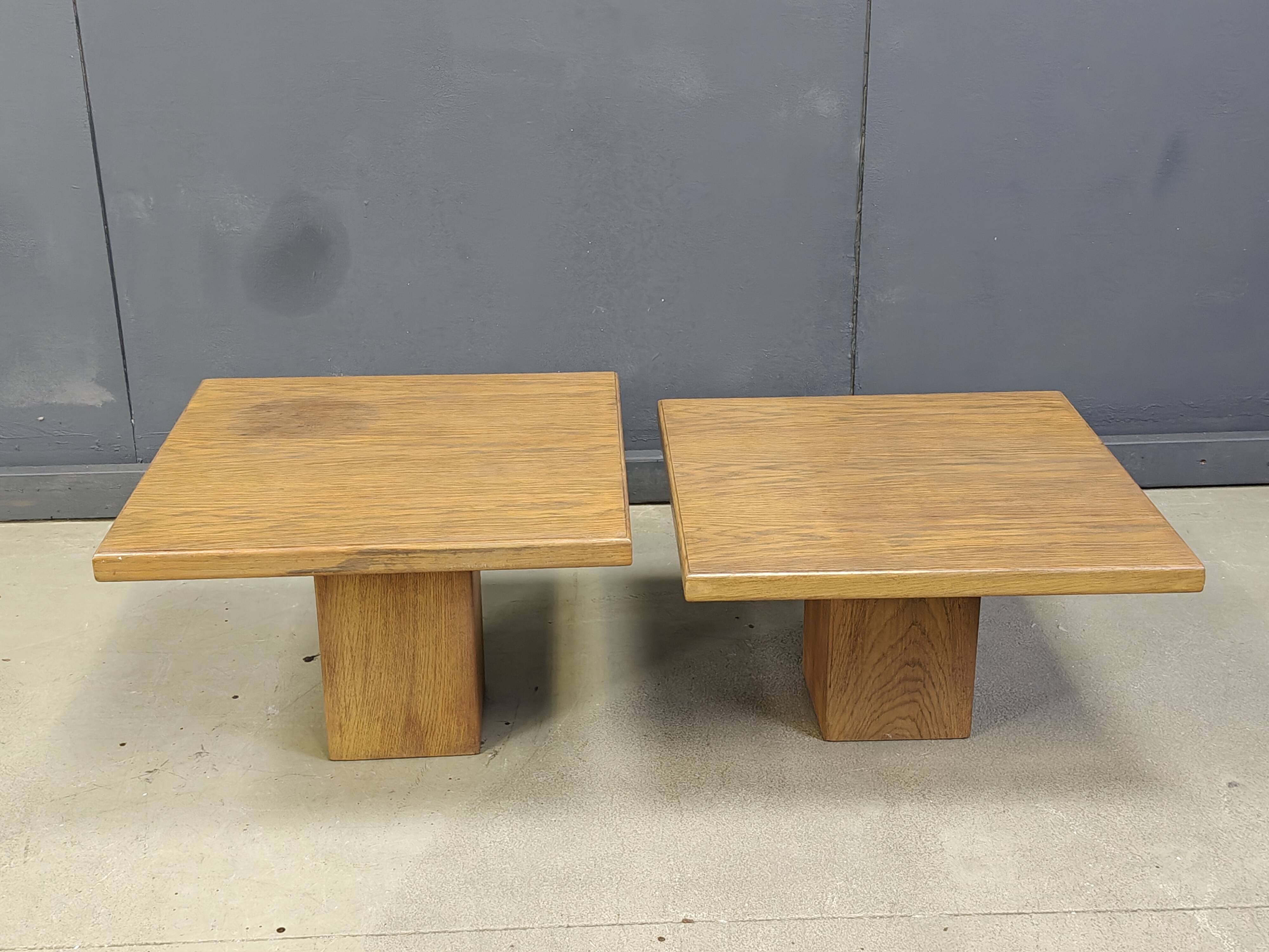 Pair of vintage wooden coffee or side tables, 1960s