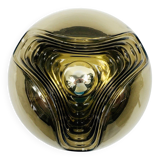 Large Space Age 'Wave' Model Glass Flush Mount by Koch & Lowy for Peill&Putzler, Germany, 1960s/70s