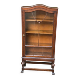 19th century English Regency solid wood display cabinet
