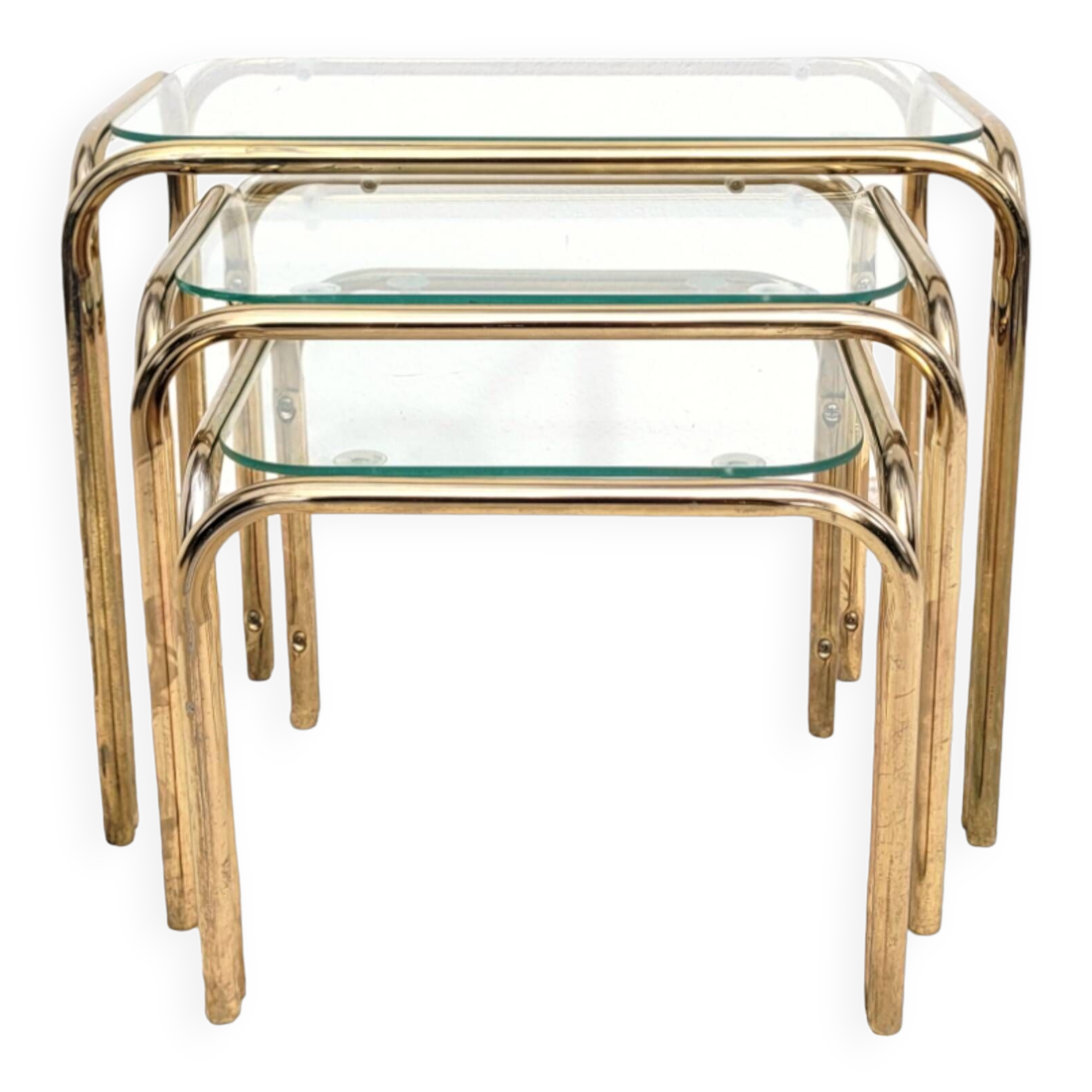 Gold nesting coffee tables