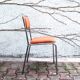Chaise métal et tissu années 70