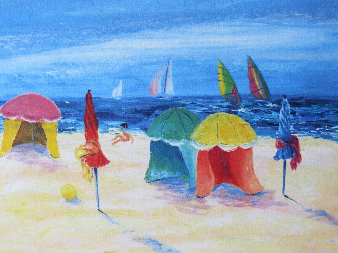 Painting "activities at the beach"