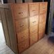 Former furniture of notary in oak 12 drawers 1930