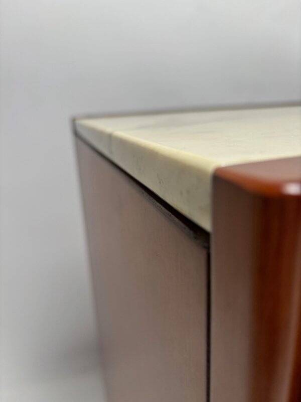 Italian Dry Bar attributed to Angelo Mangiarotti for Molteni in Wood and Marble, 1960s