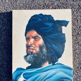 Orientalist portrait signed felix ekwalla oil on canvas
