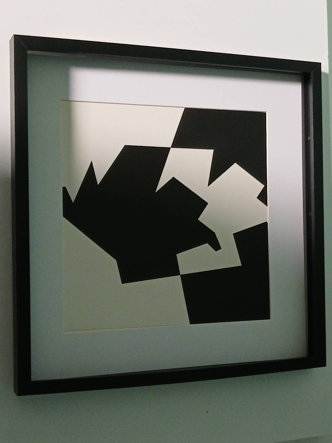 Tableau Vintage Art Optique - Victor Vasarely "Phantom" - Frame 40x40cm