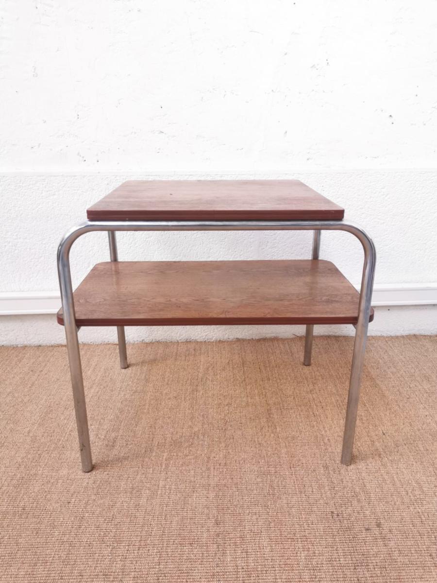 Metal and wood console