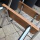 Red formica stool stepladder