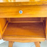 Vintage compass leg bedside table