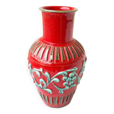 Vase en céramique rouge