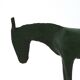Sculpture of a dark green patinated metal horse, 1980s.