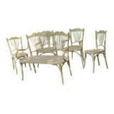 Bentwood cane set, sofa, 2 armchairs, 2 chairs